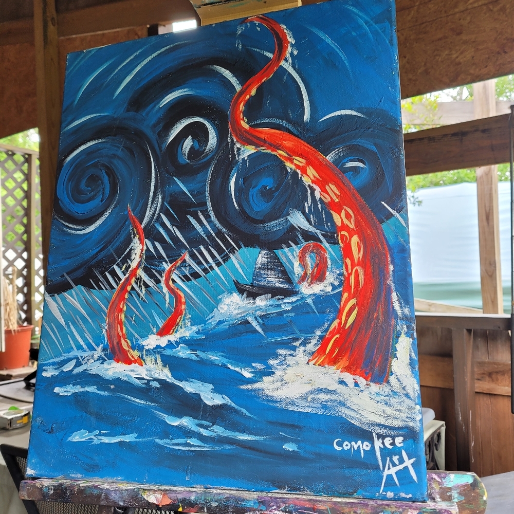 Kraken original painting